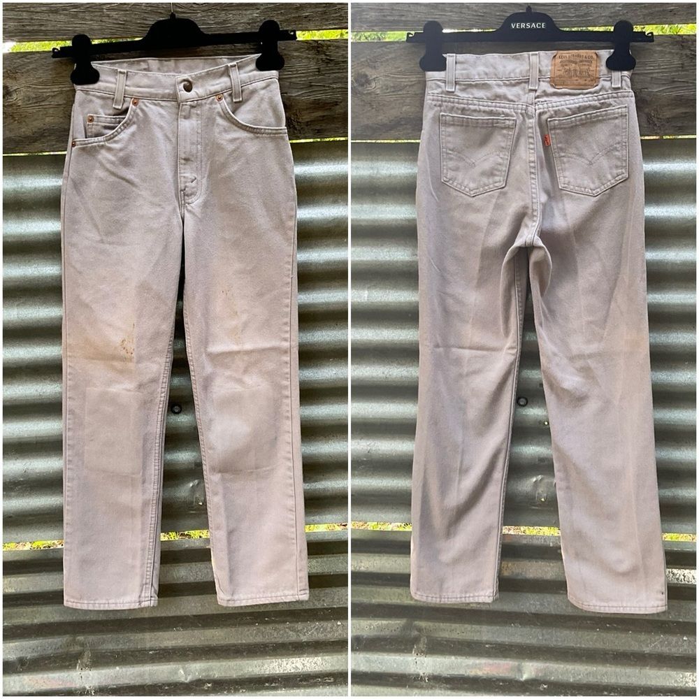 Authentic VTG 80s Gray Levis Orange Tab High Waist Jeans Size 14 Juniors/Youth - Picture 2 of 12